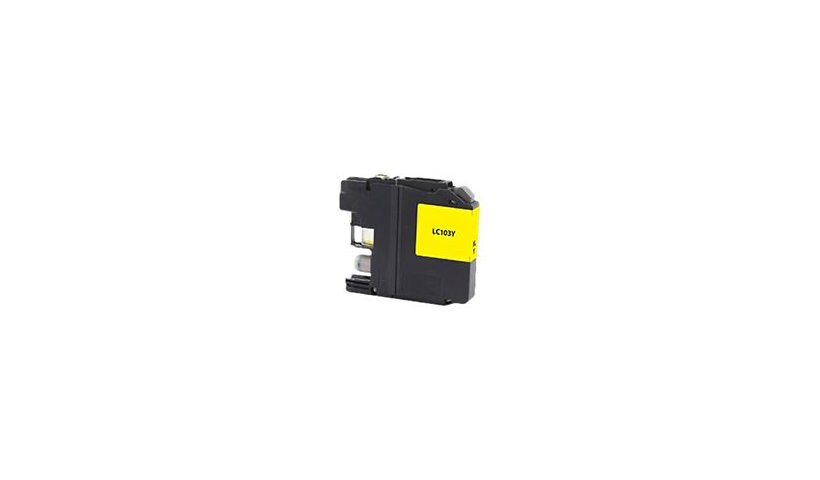 Clover Remanufactured Ink for Brother LC103Y, Yellow, 600 page yield