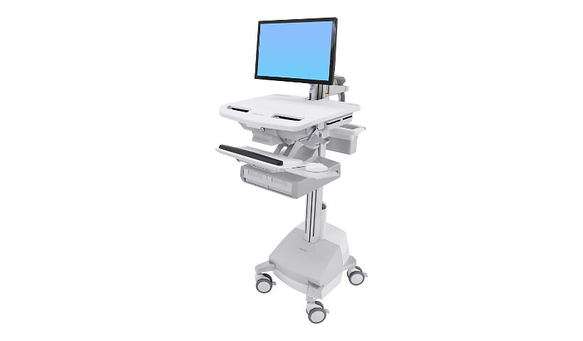 Ergotron StyleView Cart with LCD Arm, SLA Powered, 2 Drawers - cart (open a