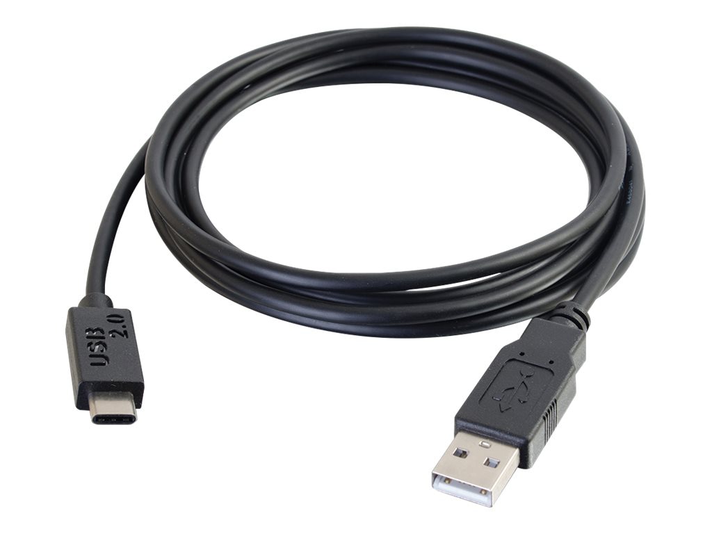 C2G 6ft USB C to USB A Cable - USB C 2.0 to USB Cable - 480Mbps - Black - M