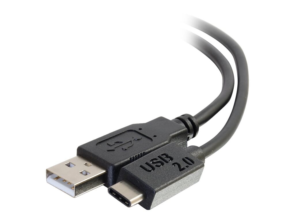 C2G 10ft USB C to USB A Cable - USB C 2,0 to USB Cable - 480Mbps - Black - M/M - USB-C cable - 24 pin USB-C to USB -