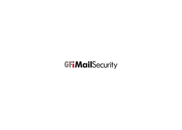 GFI MailSecurity for Exchange/SMTP/Lotus - license + 1 year Software Maintenance Agreement - 1 mailbox