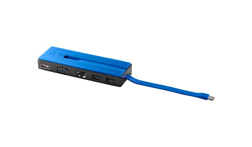 HP USB-C Travel Dock - docking station - USB - VGA, HDMI - 10Mb LAN