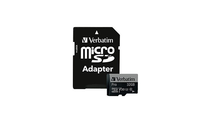 Verbatim PRO - carte mémoire flash - 32 Go - microSDHC UHS-I