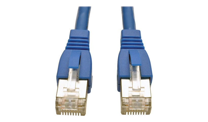 Eaton Tripp Lite Series Cat6a 10G Snagless Shielded STP Ethernet Cable (RJ45 M/M), PoE, Blue, 3 ft. (0,91 m) - patch