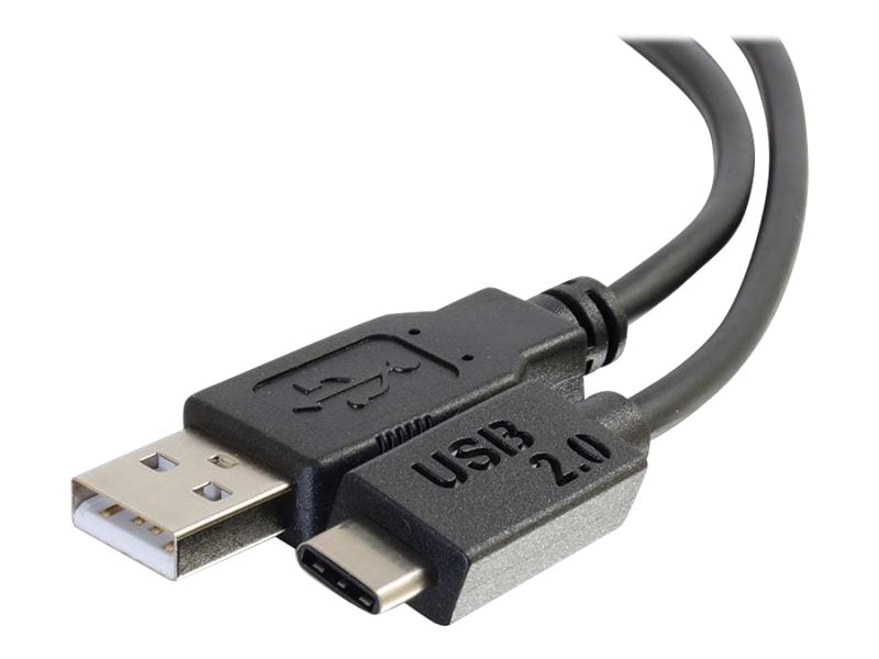 C2G 12ft USB C to USB A Cable - USB C to A Cable - USB 2.0 - 480Mbps - Black - M/M