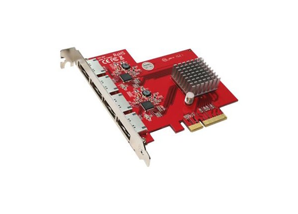 Addonics AD4ES6GPX4 - storage controller - eSATA 6Gb/s - PCIe x4