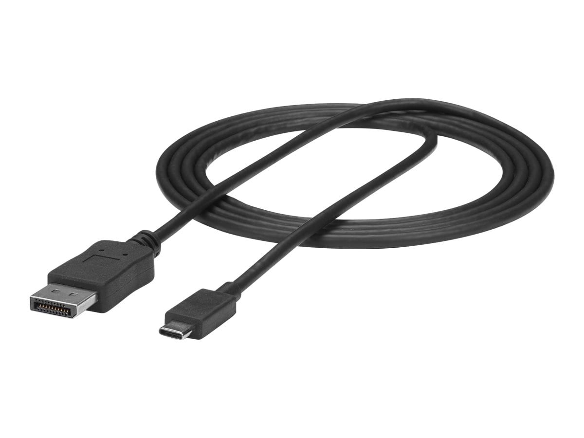 StarTech.com 6ft USB C to DisplayPort 1.2 Cable 4K 60Hz -TB3 or USB Type-C  to DP Adapter Cable Black - CDP2DPMM6B - Monitor Cables & Adapters 