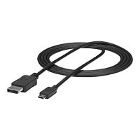 StarTech.com 6ft USB C to DisplayPort 1.2 Cable 4K 60Hz -TB3 or USB Type-C to DP Adapter Cable Black