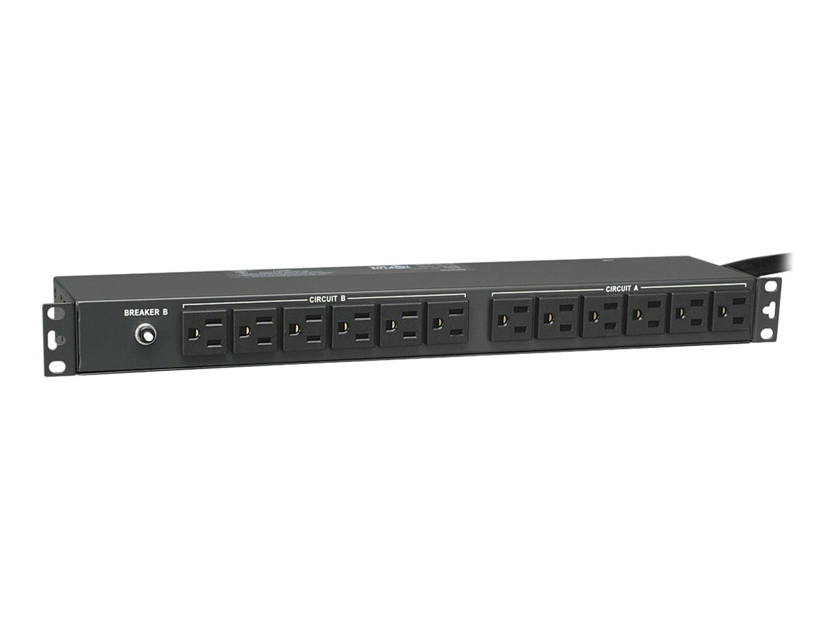 Tripp Lite PDU Basic 120V 2.9kW 30A 5-15R 24 Outlet L5-30P Horizontal 1URM - horizontal rackmount - power distribution