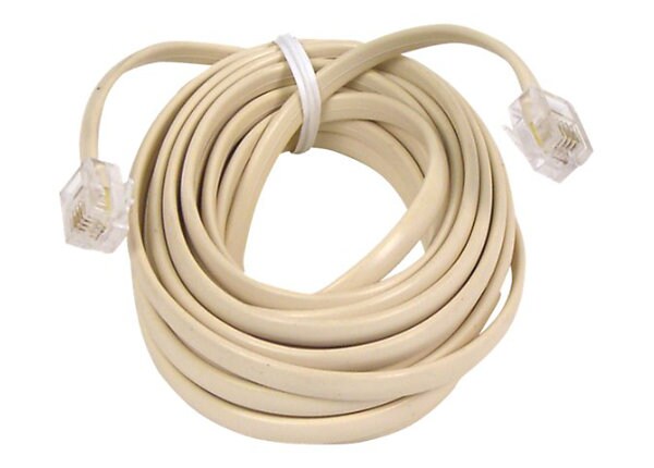 Belkin Pro Series Phone Line Cord - phone cable - 7.6 m - ivory