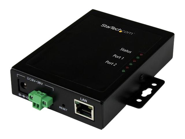 StarTech.com 2 Port Serial-to-IP Ethernet Device Server - RS232 - Metal