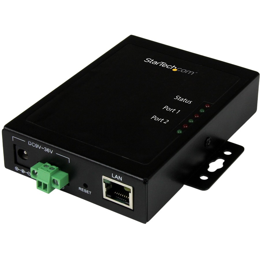 StarTech.com 2 Port Serial-to-IP Ethernet Device Server, RS232, Metal and M