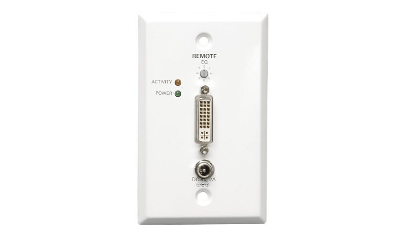 Tripp Lite DVI Over Cat5/Cat6 Video Extender Wallplate Receiver 1920x1080 60Hz - video extender - TAA Compliant