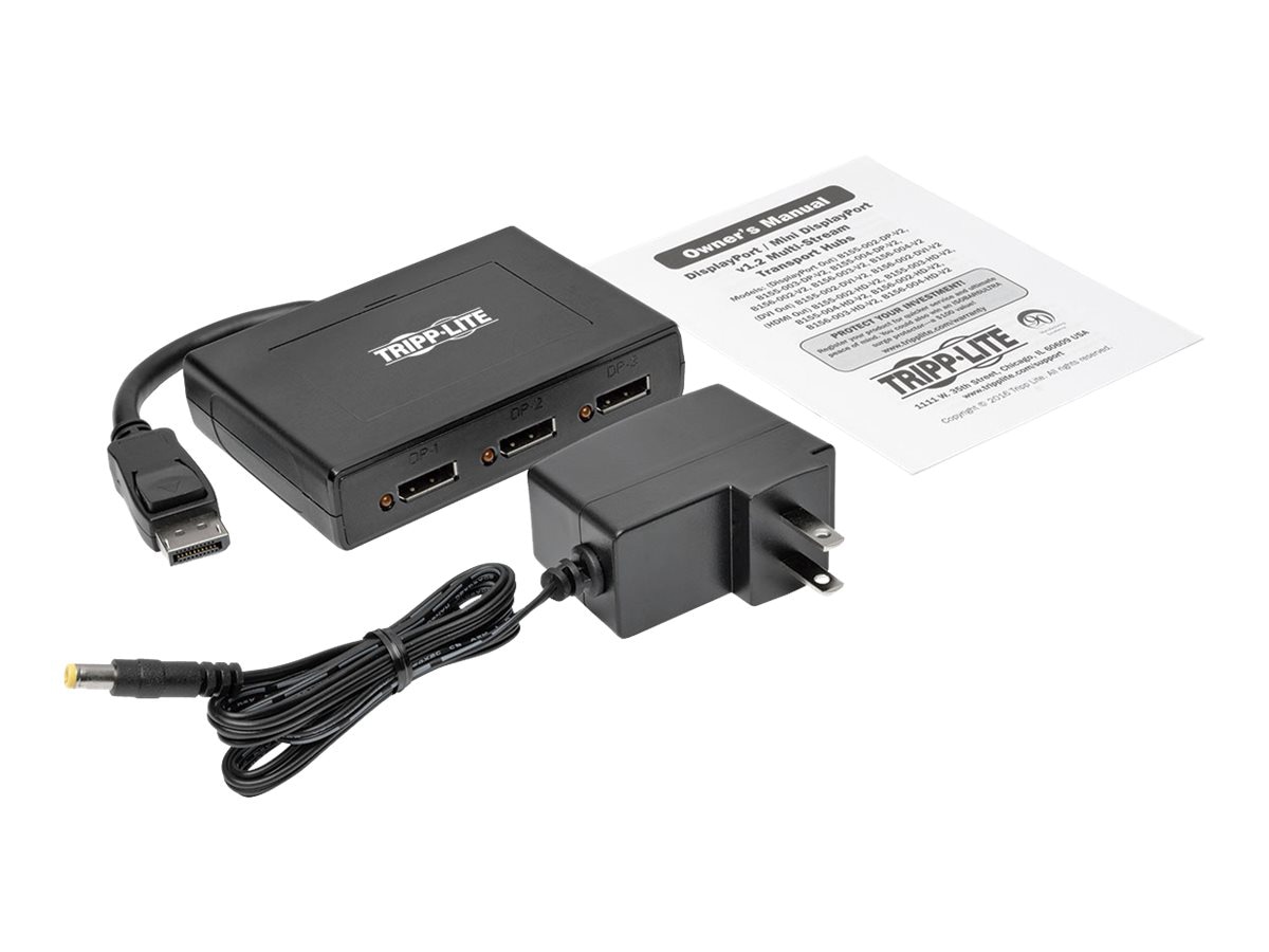 Thumbnail 5 of 10 for Eaton Tripp Lite series 3-Port DisplayPort Multi-Stream Transport (MST) Hub 4K x 2K - video splitter - 3 ports - TAA