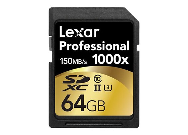 Lexar Professional - flash memory card - 64 GB - SDXC UHS-II