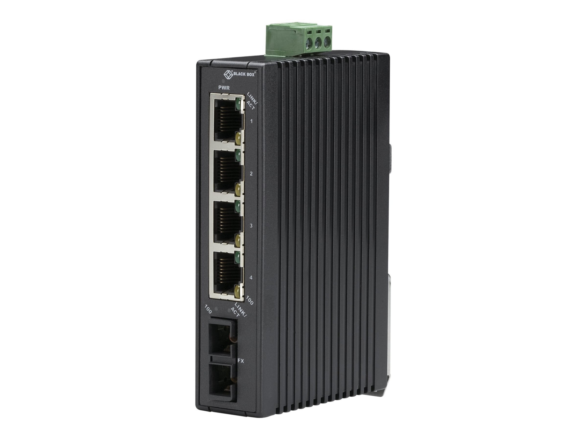 Black Box Hardened Mini Industrial - switch - 5 ports