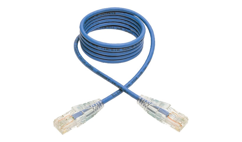 Eaton Tripp Lite Series Cat6 Gigabit Snagless Slim UTP Ethernet Cable (RJ45 M/M), PoE, Blue, 4 ft. (1.22 m) - patch