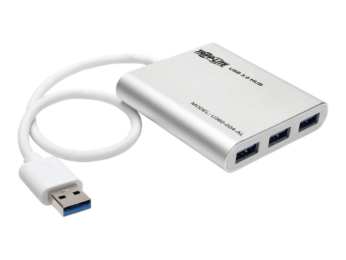 Tripp Lite 4-Port Portable USB 3.0 SuperSpeed Mini Hub Aluminum - concentrateur (hub) - 4 ports