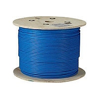 Black Box 1,000FT CAT6A Solid Bulk 4PR Cable Shielded F/UTP CMR PVC Blue