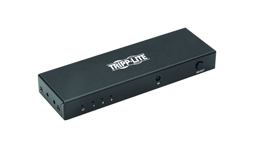 Tripp Lite 3-Port HDMI Switch for Video & Audio 4K x 2K UHD 60 Hz w Remote - video/audio switch - 3 ports