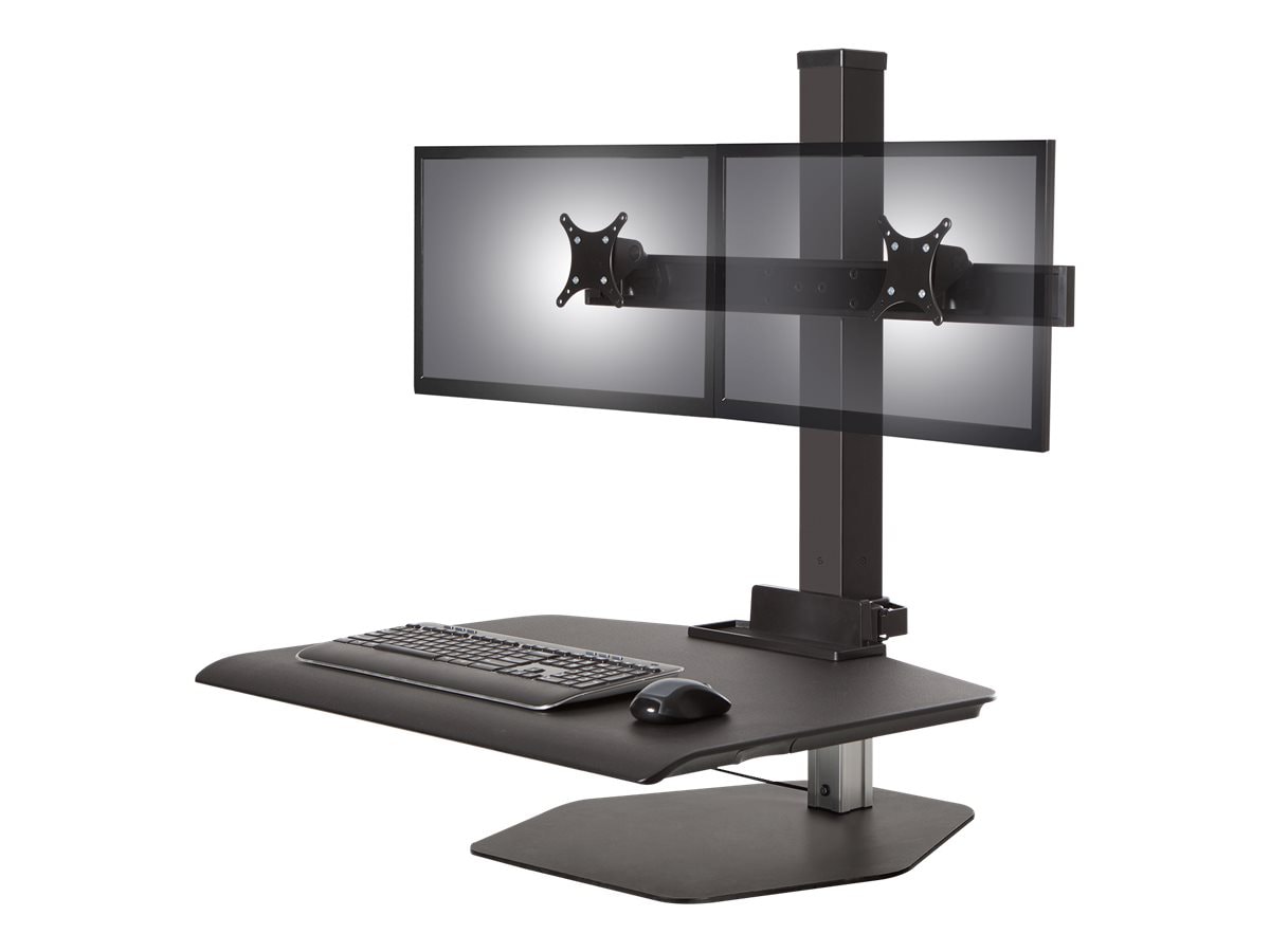HAT Design Works Winston Workstation Dual Freestanding Sit-Stand stand - for 2 LCD displays / keyboard / mouse - vista