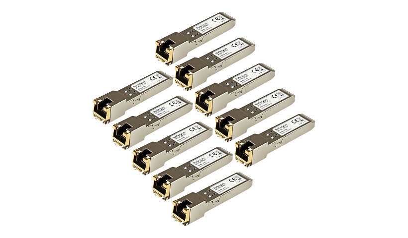StarTech.com 10 pack HPE J8177C Compatible SFP Module - 1000BASE-T - 1GE Gigabit Ethernet SFP SFP to RJ45 Cat6/Cat5e -