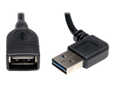 Tripp Lite 6ft USB 2.0 High Speed Extension Cable Reversible Right/Left Angle A to A M/F 6' - USB extension cable - 1.83