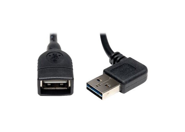 Tripp Lite 6ft USB 2.0 High Speed Extension Cable Reversible Right/Left Angle A to A M/F 6' - USB extension cable - 1.83