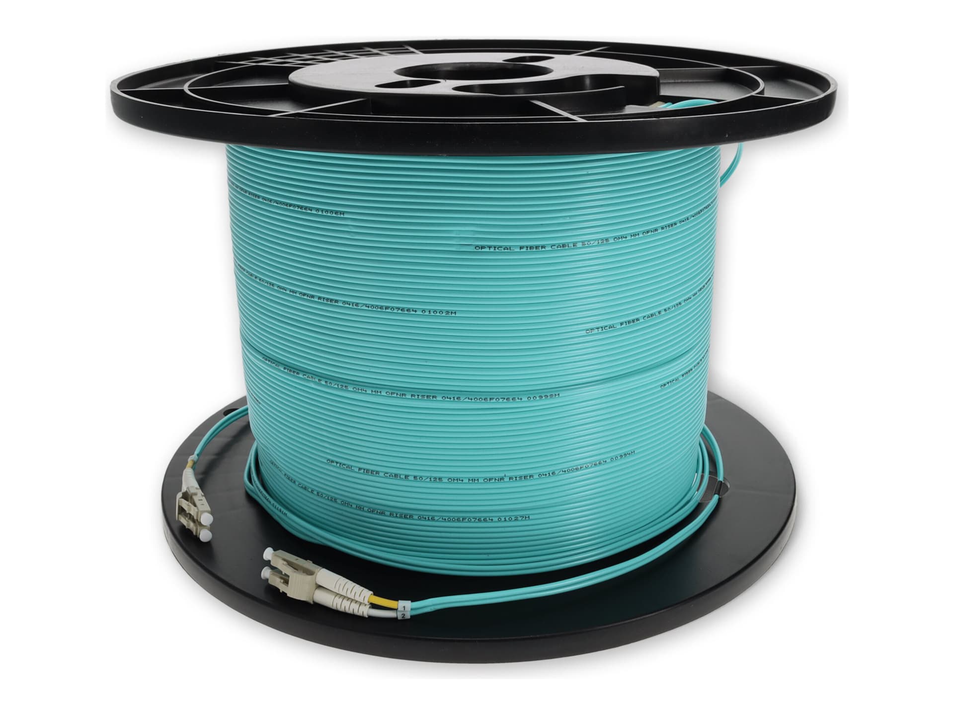 Proline 100m LC (M) to LC (M) Aqua OM4 Duplex Fiber OFNR Patch Cable