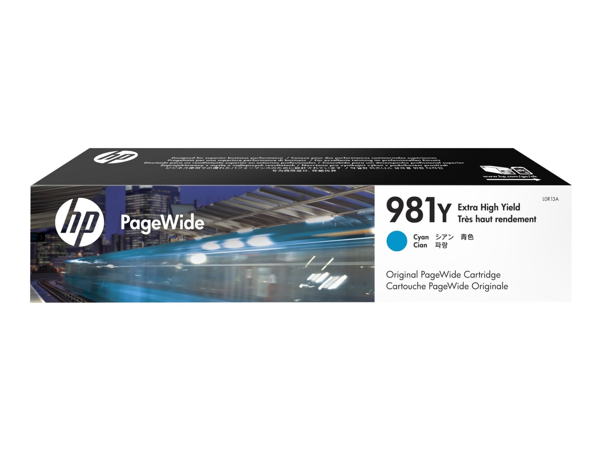 HP 981Y (L0R13A) Original Extra High Yield Page Wide Ink Cartridge - Cyan - 1 Each