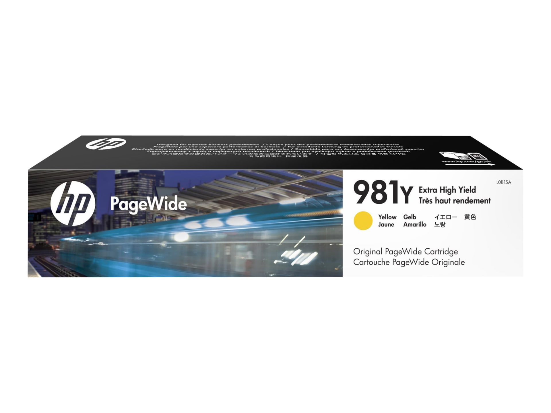 HP 981Y (L0R15A) Original Extra High Yield Page Wide Ink Cartridge - Yellow - 1 Each