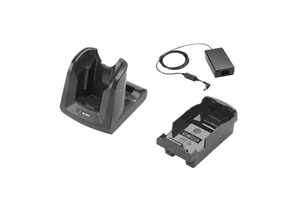 ZEBRA 1SLOT CRADLE KIT W/BATT ADAP