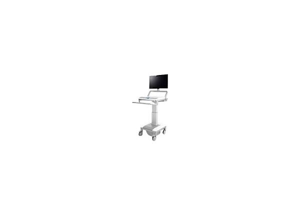 Humanscale TouchPoint Mobile Technology Carts T7 powered PC Gantry and PC work surface - cart