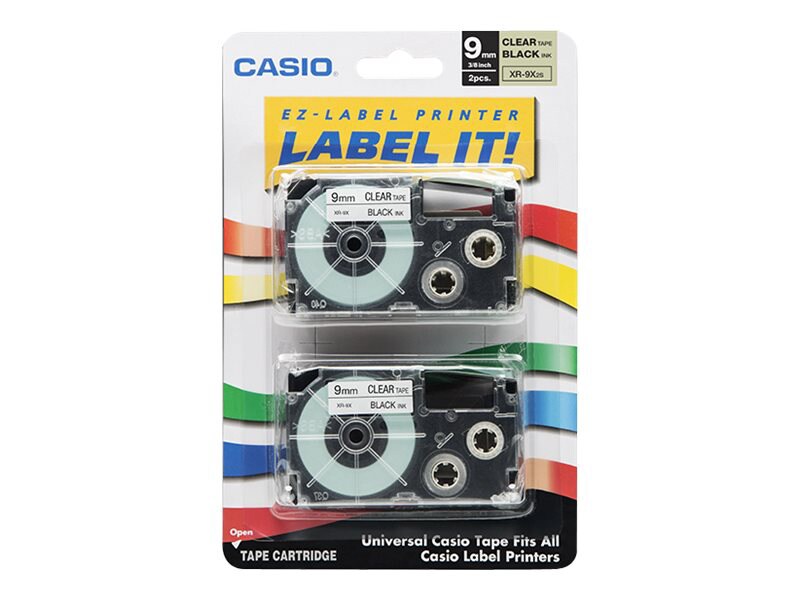 Casio Laber Printer Tape Cassette, 9mm double