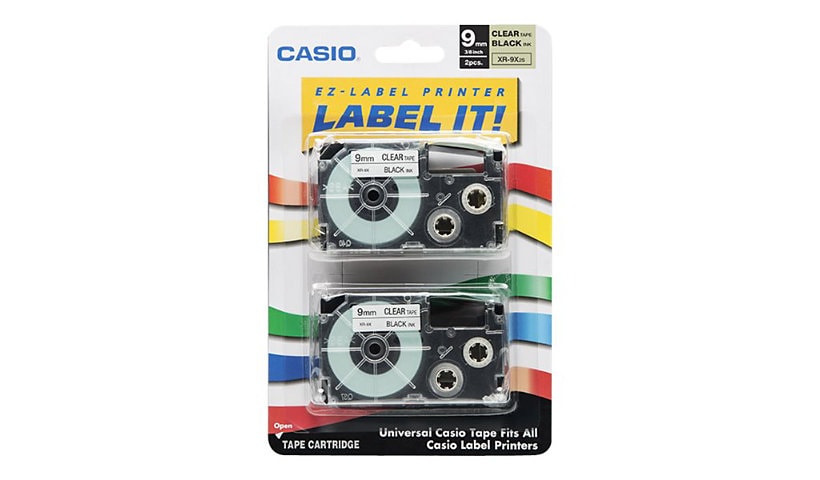 Casio Laber Printer Tape Cassette, 9mm double