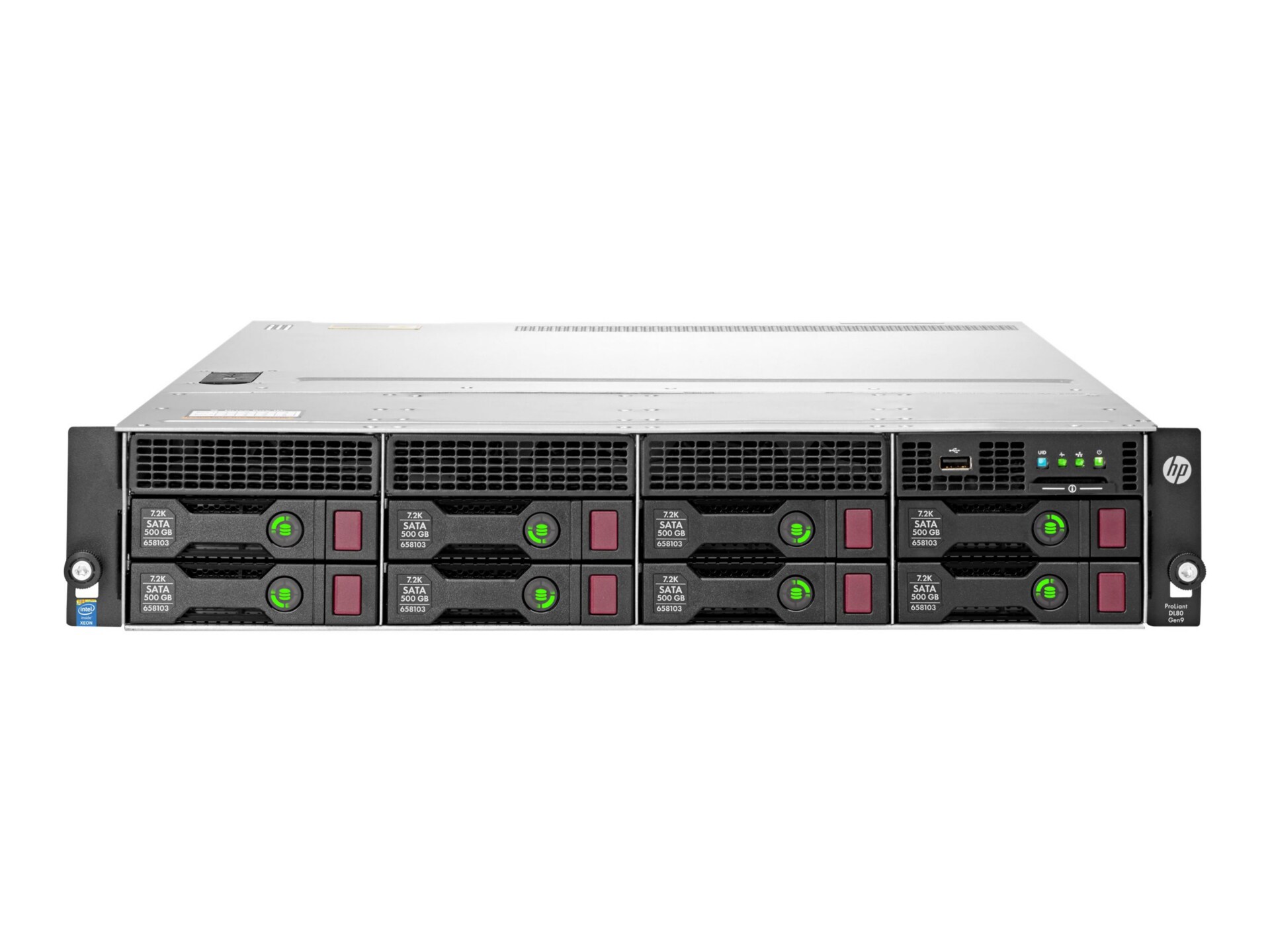 HPE ProLiant DL80 Gen9 - rack-mountable - Xeon E5-2620V4 2.1 GHz - 8 GB
