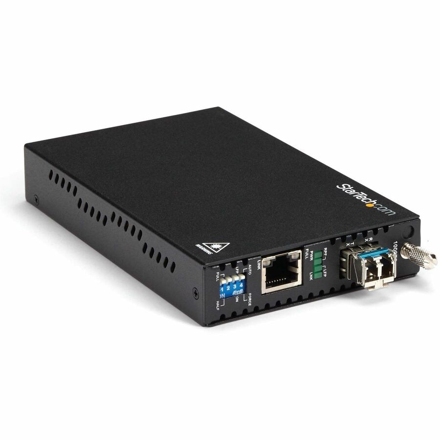 StarTech.com Gigabit Ethernet Copper-to-Fiber Media Converter, SM LC, 10 km