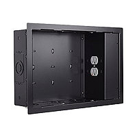 Chief Proximity In-Wall Storage Box with 2 Receptable Filter & Surge - For Flat Panel Displays - Black