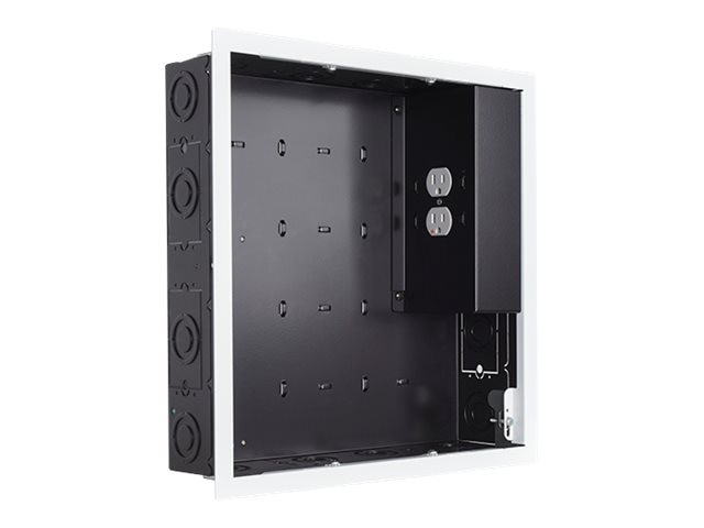 Chief Proximity In-Wall Storage Box - With 2 Receptacle Filter & Surge - Black storage box - for audio/video components