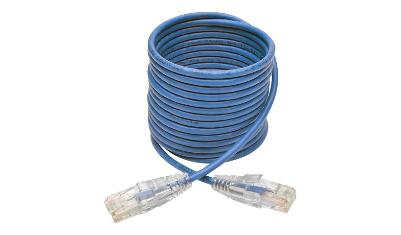 Eaton Tripp Lite Series Cat6 Gigabit Snagless Slim UTP Ethernet Cable (RJ45 M/M), PoE, Blue, 6 ft. (1,83 m) - patch
