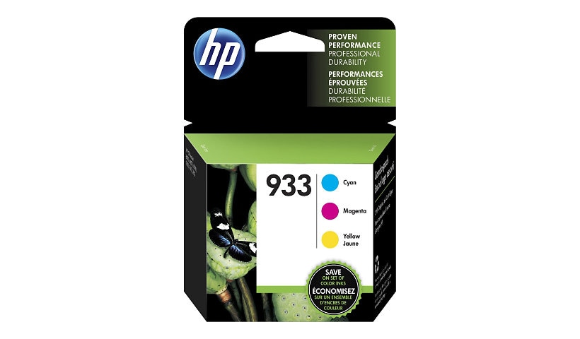 HP 933 Combo-pack - 3-pack - yellow, cyan, magenta - original ink cartridge