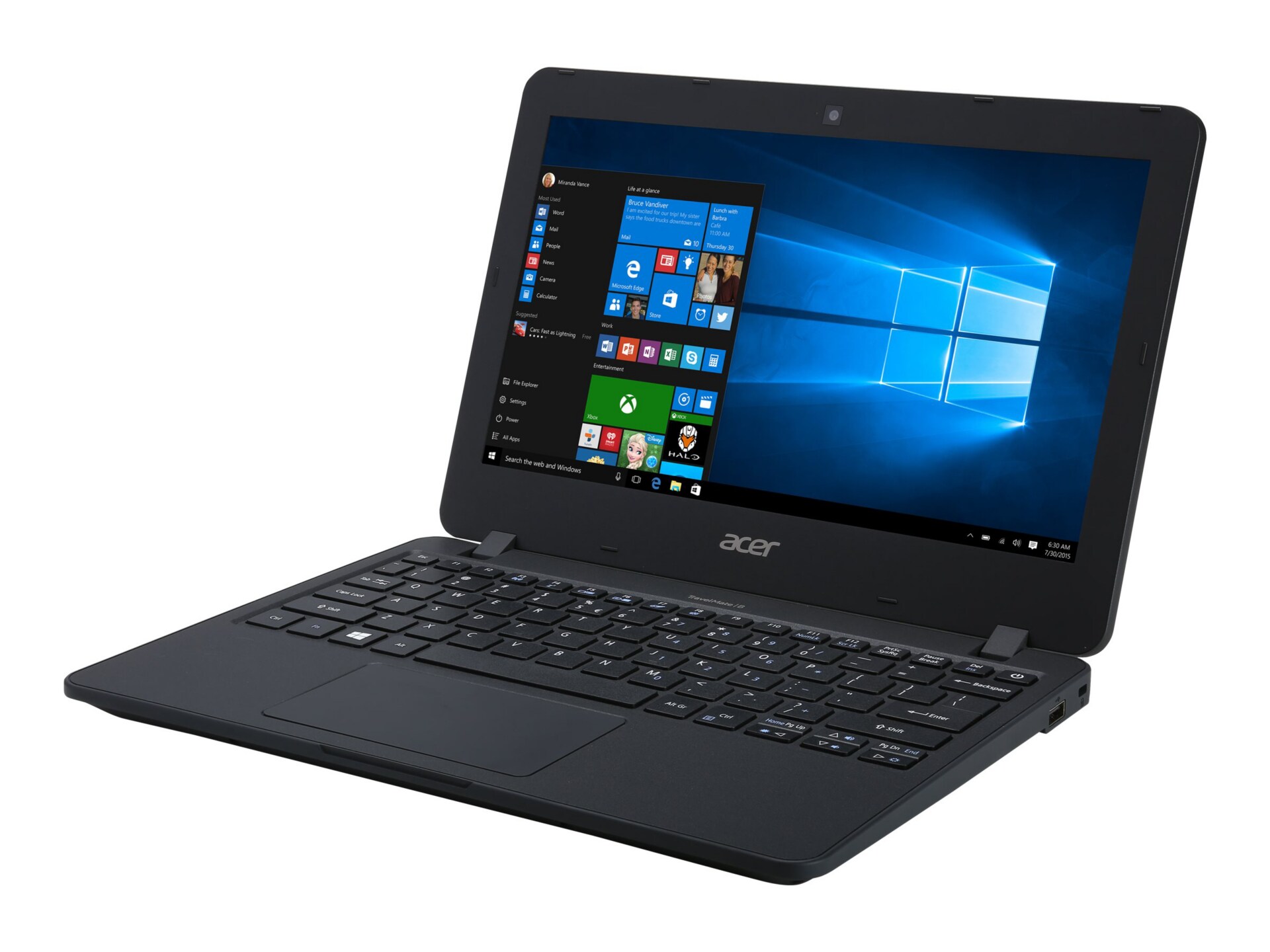 Acer TravelMate B117-M-C9GH - 11.6" - Celeron N3160 - 4 GB RAM - 128 GB SSD - QWERTY US International