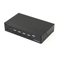 StarTech.com 4-Port DisplayPort KVM Switch With Built-in USB 3.0 Hub - 4K30