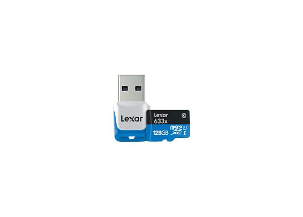 Lexar High Performance - flash memory card - 128 GB - microSDXC UHS-I