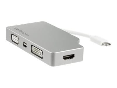 StarTech.com USB C Multiport Video Adapter to HDMI/VGA/mDP or DVI - Silver