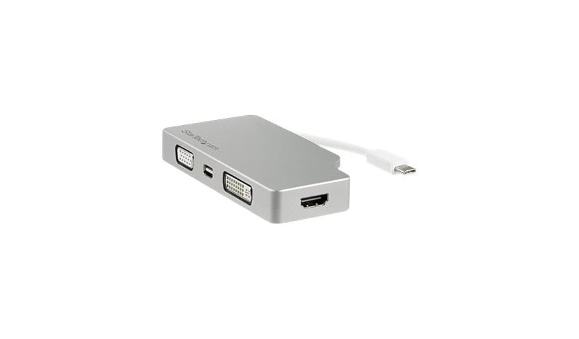 StarTech.com USB C Multiport Video Adapter 4K/1080p - USB Type C to HDMI, VGA, DVI or Mini DisplayPort Monitor Adapter -