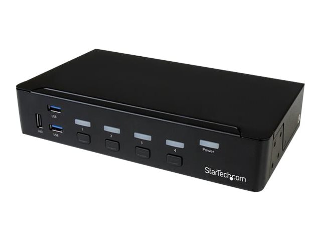 StarTech.com 4-Port DisplayPort KVM Switch With Built-in USB 3.0 Hub - 4K30