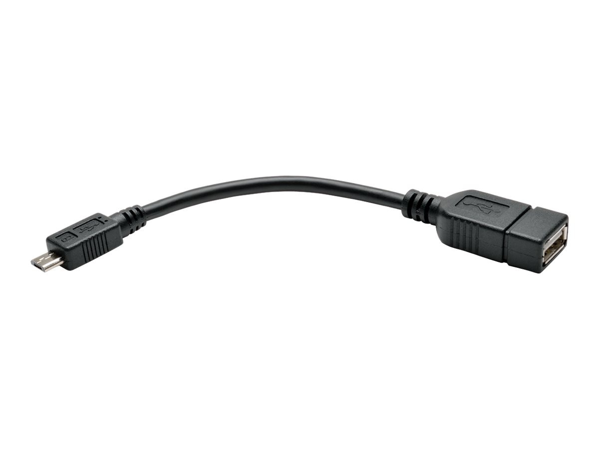 Eaton Tripp Lite Series Micro USB to USB OTG Host Adapter Cable, 5-Pin Micro USB B to USB A M/F, 6-in. (15.24 cm) - USB