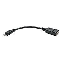 Tripp Lite Black 5-Pin Micro USB to OTG Adapter Cable Micro USB M/F 6-in