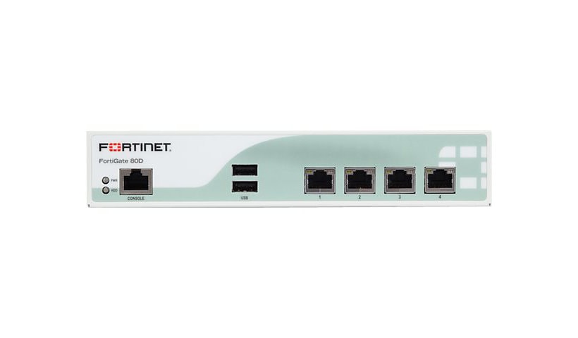 Fortinet FortiGate 80D - security appliance - with 3 years FortiCare 24x7 E